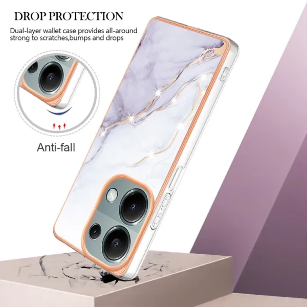 IMD MARBLE Ochranný kryt pre Xiaomi Redmi Note 13 Pro WHITE