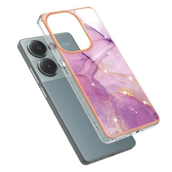 IMD MARBLE Ochranný kryt pre Xiaomi Redmi Note 13 Pro PURPLE