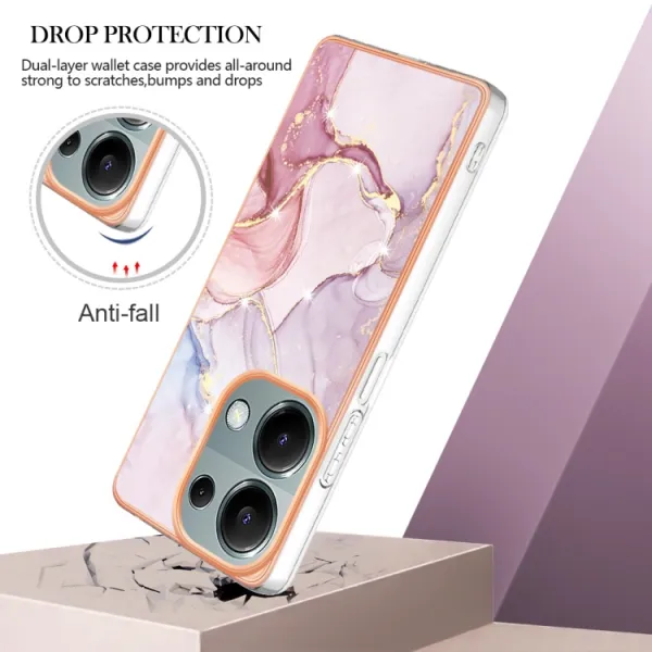 IMD MARBLE Ochranný kryt pre Xiaomi Redmi Note 13 Pro ROSE GOLD