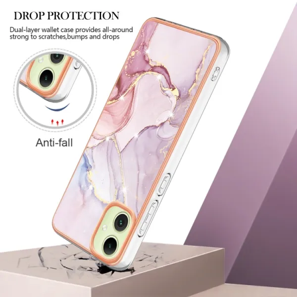 IMD MARBLE Ochranný kryt pre Samsung Galaxy A05 ROSE GOLD