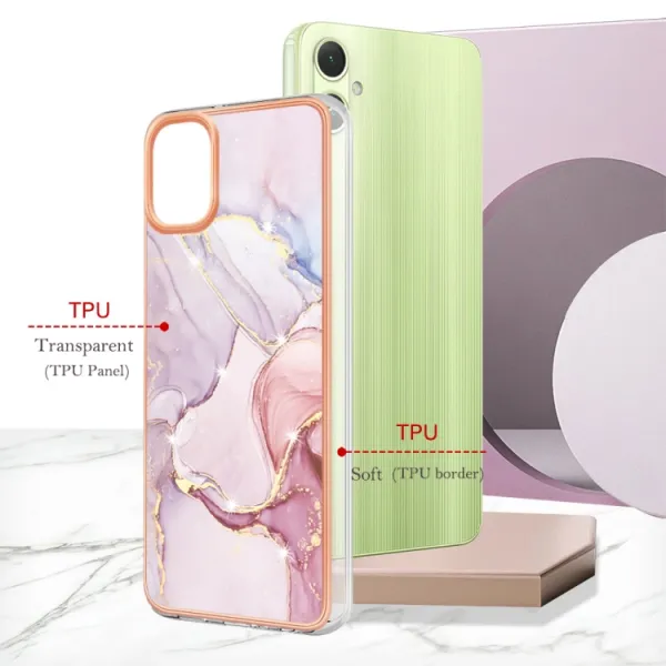 IMD MARBLE Ochranný kryt pre Samsung Galaxy A05 ROSE GOLD