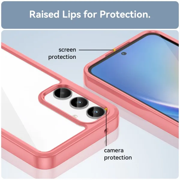 CRYSTAL Ochranný kryt pre Samsung Galaxy A35 5G červený
