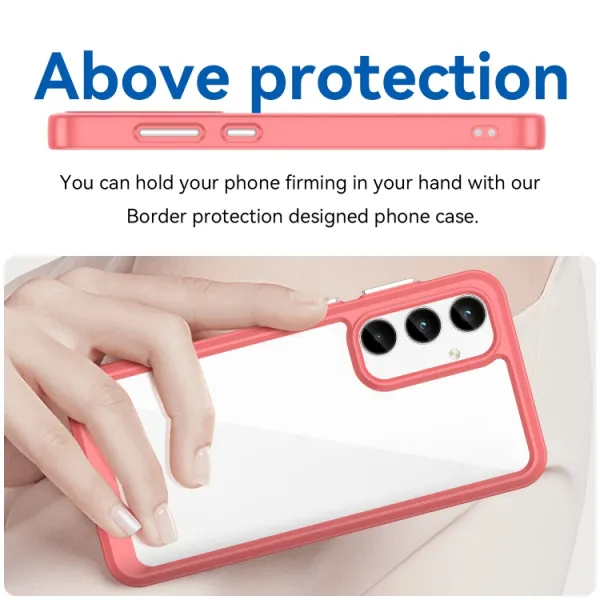 CRYSTAL Ochranný kryt pre Samsung Galaxy A35 5G červený