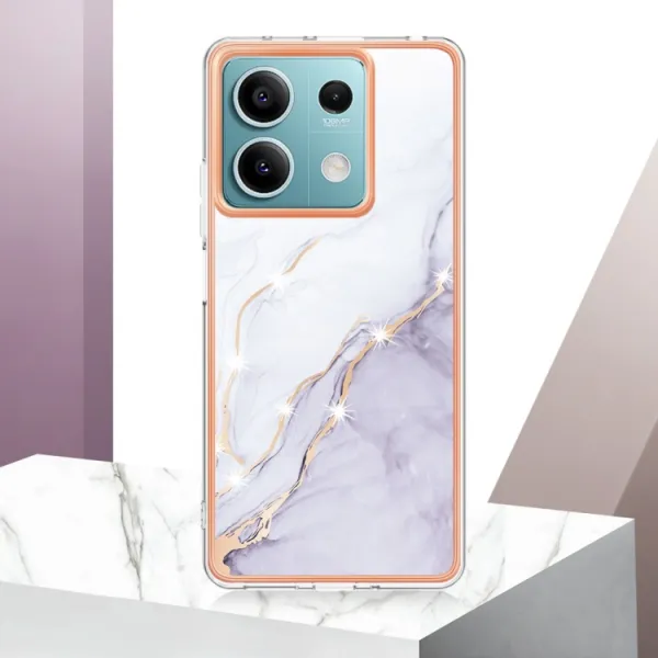 IMD MARBLE Ochranný kryt pre Xiaomi Redmi Note 13 5G WHITE