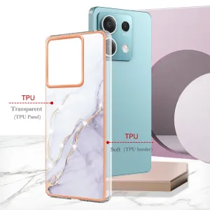 IMD MARBLE Ochranný kryt pre Xiaomi Redmi Note 13 5G WHITE