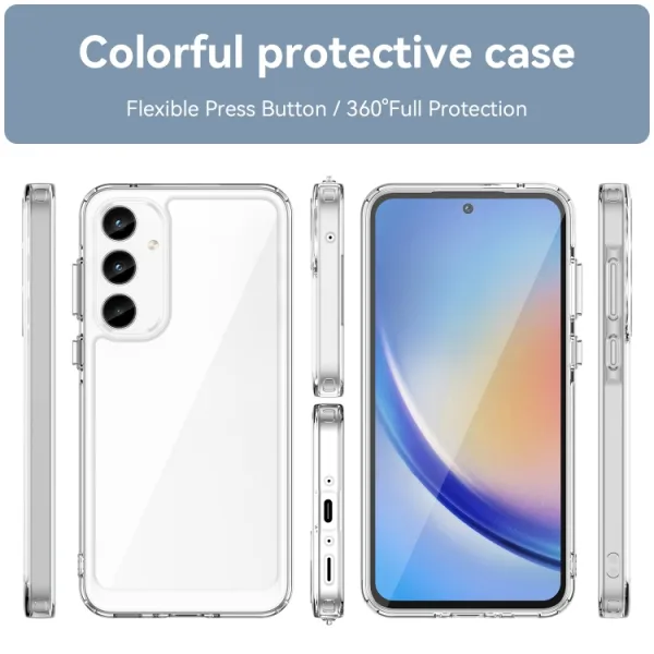 CRYSTAL Ochranný kryt pre Samsung Galaxy A55 5G priehľadný