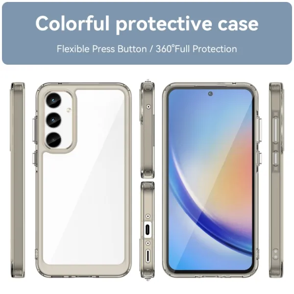 CRYSTAL Ochranný kryt pre Samsung Galaxy A55 5G šedý