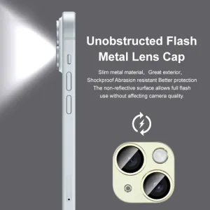 IMAK FULL METAL COVER Sklo pre fotoaparát Apple iPhone 15 / 15 Plus zelené