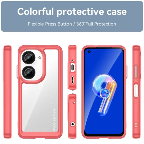 CRYSTAL Ochranný kryt pre Asus Zenfone 10 červený
