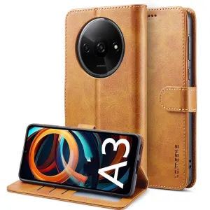IMEEKE Peňaženkový obal pre Xiaomi Redmi A3 svetlohnedý