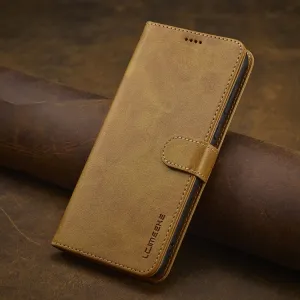 IMEEKE Peňaženkový obal pre Xiaomi Redmi A3 svetlohnedý