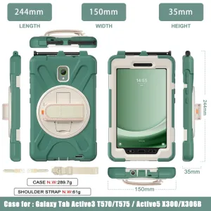 SOLID Odolný kryt pre Samsung Galaxy Tab Active5 zelený