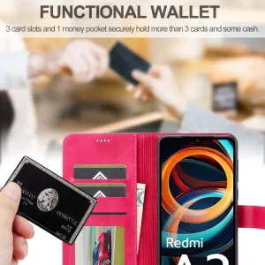 IMEEKE Peňaženkový obal pre Xiaomi Redmi A3 ružový