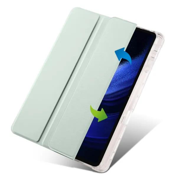CRYSTAL Zaklápacie puzdro Xiaomi Pad 6S Pro svetlozelené