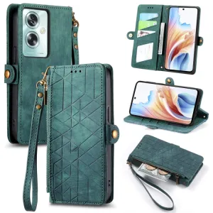 GEOM Peňaženkové puzdro pre Oppo A79 5G zelené