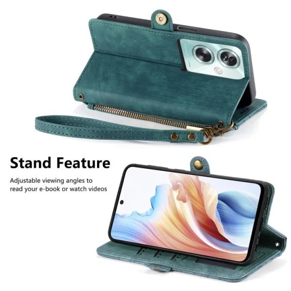 GEOM Peňaženkové puzdro pre Oppo A79 5G zelené