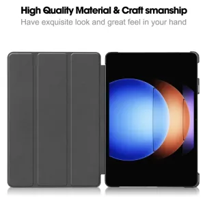 LEATHER Zaklápací kryt pre Xiaomi Pad 6S Pro modrý