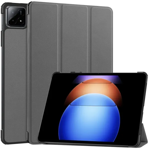 LEATHER Zaklápací kryt pre Xiaomi Pad 6S Pro šedý