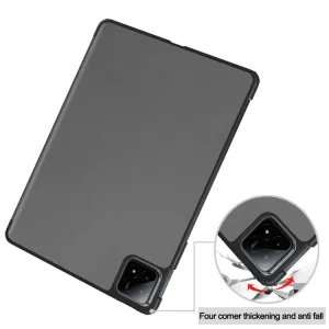 LEATHER Zaklápací kryt pre Xiaomi Pad 6S Pro šedý