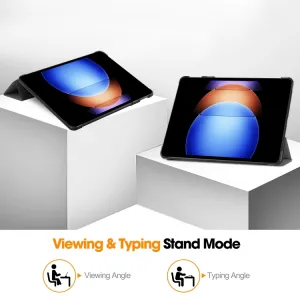 LEATHER Zaklápací kryt pre Xiaomi Pad 6S Pro šedý