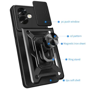 RING CAMERA Kryt s držiakom pre Oppo A79 5G modrý