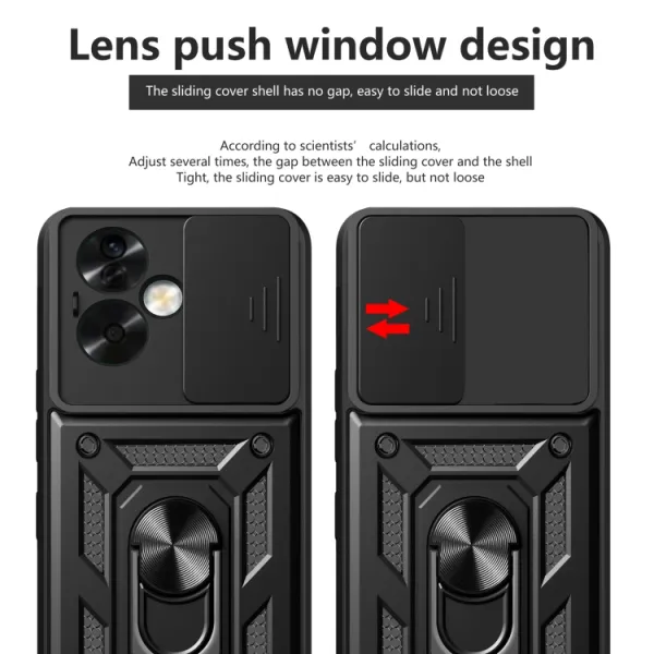 RING CAMERA Kryt s držiakom pre Oppo A79 5G modrý