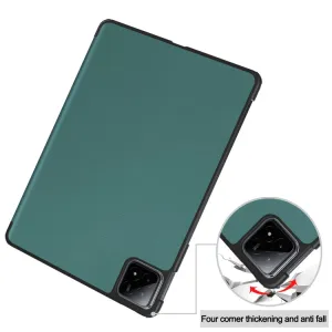 LEATHER Zaklápací kryt pre Xiaomi Pad 6S Pro zelený