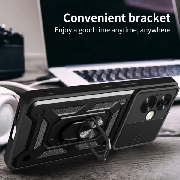 RING CAMERA Kryt s držiakom pre Oppo A79 5G modrý