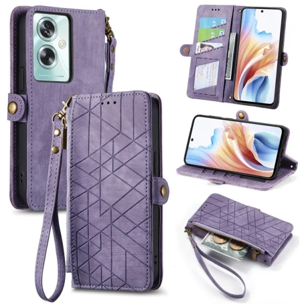 GEOM Peňaženkové puzdro pre Oppo A79 5G fialové