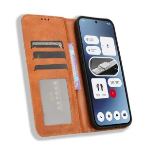 BUSINESS Peňaženkový kryt pre Nothing Phone 2a / (2a) Plus hnedý
