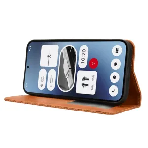 BUSINESS Peňaženkový kryt pre Nothing Phone 2a / (2a) Plus hnedý