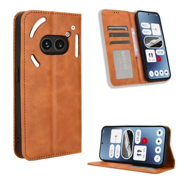 BUSINESS Peňaženkový kryt pre Nothing Phone 2a / (2a) Plus hnedý