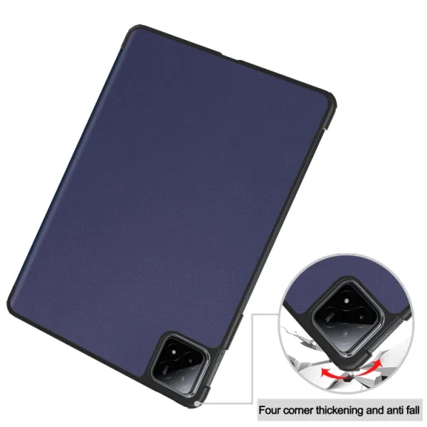 LEATHER Zaklápací kryt pre Xiaomi Pad 6S Pro modrý