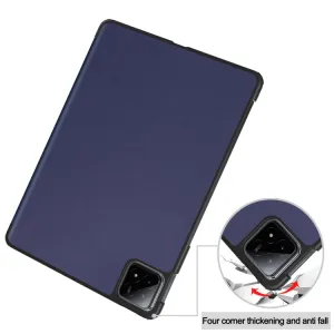 LEATHER Zaklápací kryt pre Xiaomi Pad 6S Pro modrý