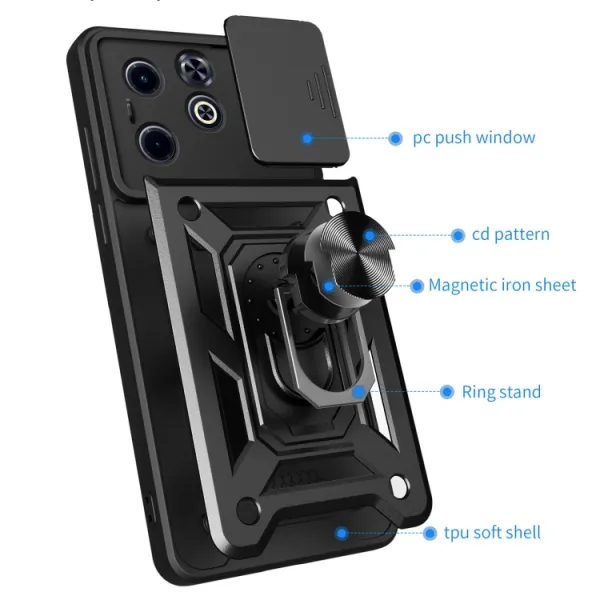 RING CAMERA Kryt s držiakom pre Infinix Hot 40i modrý