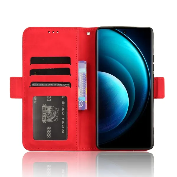 SLOT Peňaženkový obal pre Vivo X100 Pro 5G červený