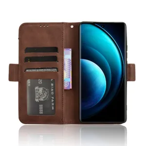 SLOT Peňaženkový obal pre Vivo X100 Pro 5G hnedý
