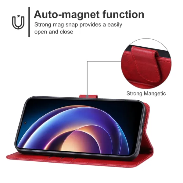 SMOOTH Peňaženkové puzdro pre Xiaomi Redmi 12 5G červené