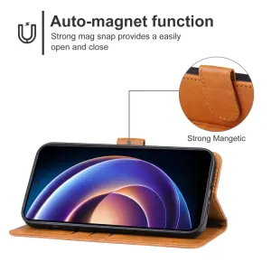 SMOOTH Peňaženkové puzdro pre Xiaomi Redmi 12 5G hnedé