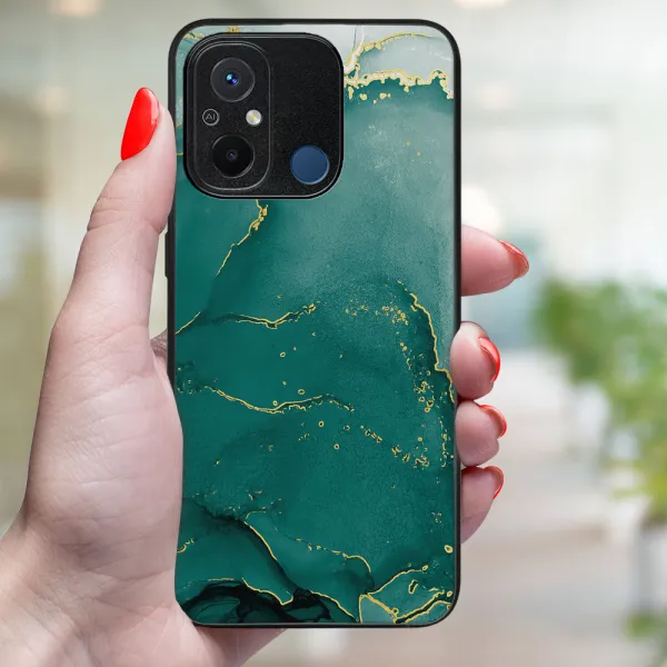 MY ART Ochranný kryt pre Xiaomi Redmi 12C GREEN MARBLE (145)