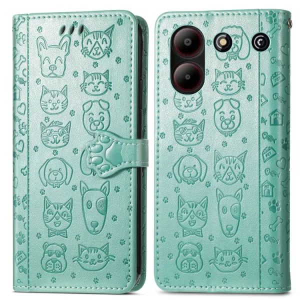 ART ANIMALS Peňaženkový obal pre ZTE Blade A54 zelený