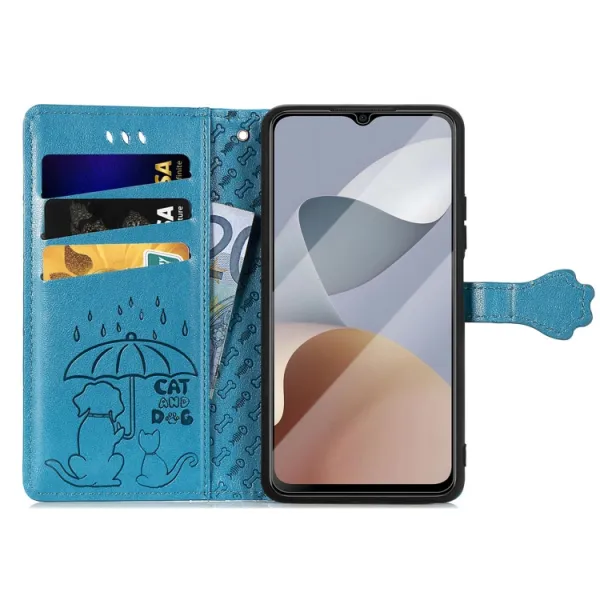ART ANIMALS Peňaženkový obal pre ZTE Blade A54 modrý