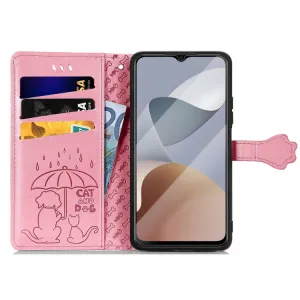 ART ANIMALS Peňaženkový obal pre ZTE Blade A54 ružový