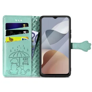 ART ANIMALS Peňaženkový obal pre ZTE Blade A54 zelený
