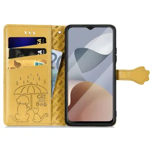 ART ANIMALS Peňaženkový obal pre ZTE Blade A54 žltý