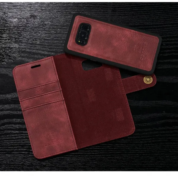 DG.MING Peňaženkový obal 2v1 Samsung Galaxy S8 Plus červený