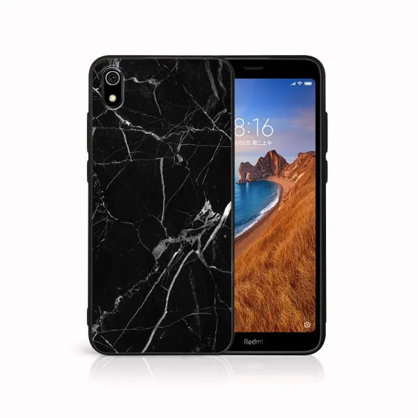MY ART Ochranný kryt pre Xiaomi Redmi 7A BLACK MARBLE (142)