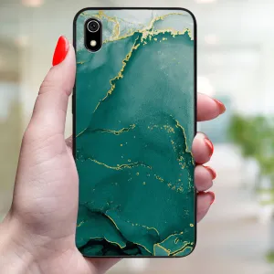 MY ART Ochranný kryt pre Xiaomi Redmi 7A GREEN MARBLE (145)