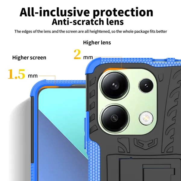 STAND Odolný ochranný kryt pre Xiaomi Redmi Note 13 modrý