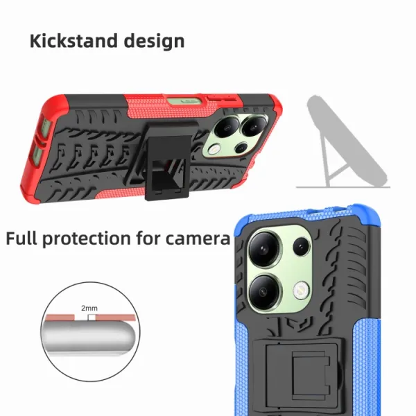 STAND Odolný ochranný kryt pre Xiaomi Redmi Note 13 modrý